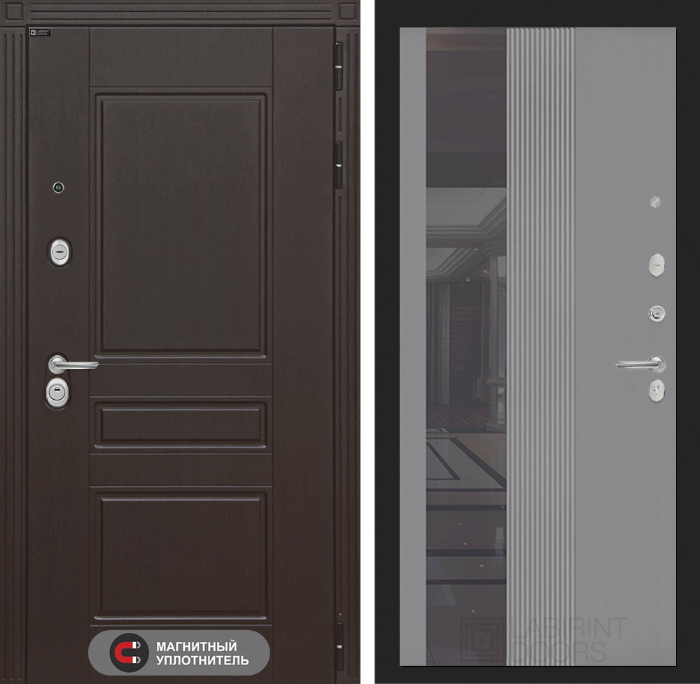 МЕГАПОЛИС 32 - Зеркало тонированное - Серый софт рельеф МЕГАПОЛИС 32 - Зеркало тонированное - Серый софт рельеф