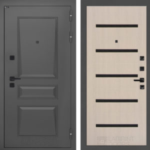 Орлеан 01 - Белый дуб, стекло черное  