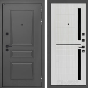 Орлеан 02 - Сандал белый, стекло черное  