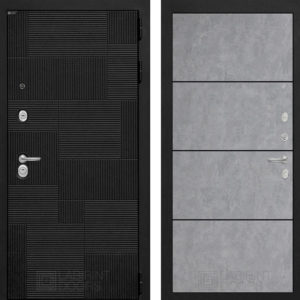 ПАЗЛ 25 - Бетон светлый, черный молдинг  