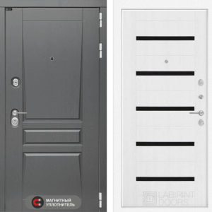 ПЛАТИНУМ 01 - Белое дерево, стекло черное  