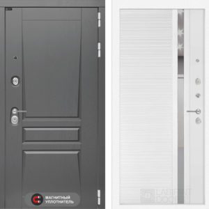 ПЛАТИНУМ 31 - Белый софт (зеркальная вставка с тонировкой)  