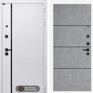 РОЯЛ 25 - Бетон светлый, черный молдинг  