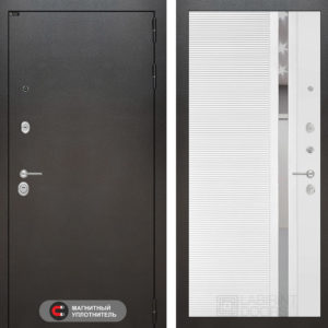 СИЛЬВЕР 31 - Белый софт (зеркальная вставка с тонировкой)  