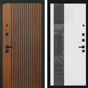 ШТОРМ (Ю) 32 - Зеркало тонированное - Белый софт рельеф  