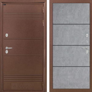 ТЕРМО ЛАЙТ (Ю) 25 - Бетон светлый, черный молдинг  