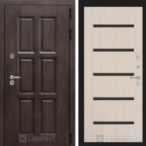 ЛОНДОН 01 - Беленый дуб, стекло черное  