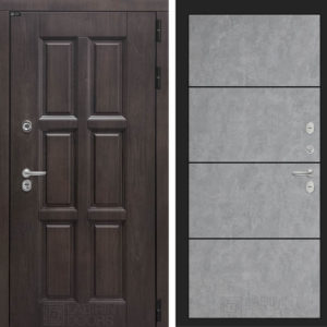 ЛОНДОН 25 - Бетон светлый, черный молдинг  