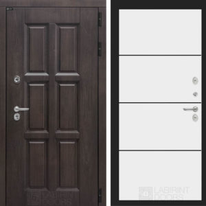 ЛОНДОН 25 - Белый софт, черный молдинг  