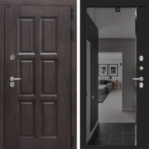 ЛОНДОН Черный кварц Зеркало Панорама с тонировкой  