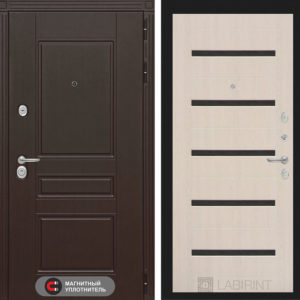 МЕГАПОЛИС 01 - Беленый дуб, стекло черное  