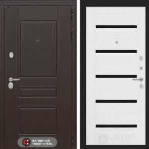 МЕГАПОЛИС 01 - Белое дерево, стекло черное  