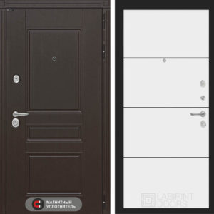 МЕГАПОЛИС 25 - Белый софт, черный молдинг  