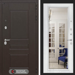 МЕГАПОЛИС Белый софт Зеркало с фацетом  