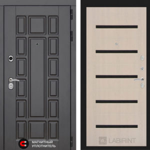 НЬЮ-ЙОРК 01 - Беленый дуб, стекло черное  