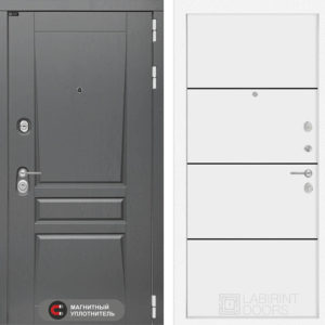 ПЛАТИНУМ 25 - Белый софт, черный молдинг  