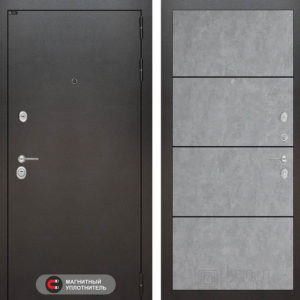 СИЛЬВЕР 25 - Бетон светлый, черный молдинг  