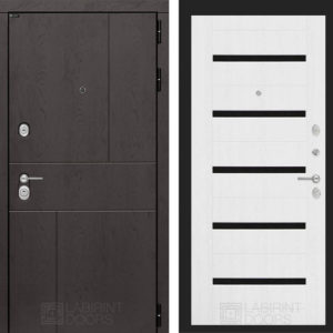 УРБАН 01 - Белое дерево, стекло черное  