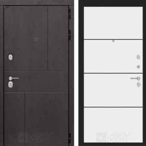 УРБАН 25 - Белый софт, черный молдинг  