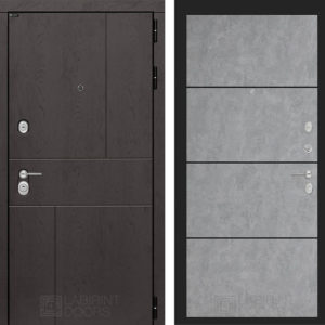 УРБАН 25 - Бетон светлый, черный молдинг  